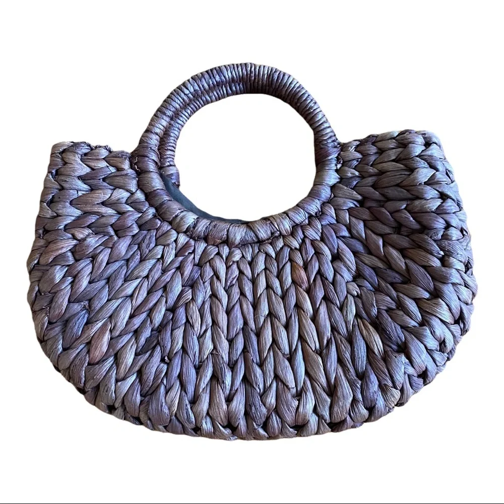 5 For $50🔥  Handwoven Floral Embroidered Small Bag/Purse - Brown - Picture 4 of 5